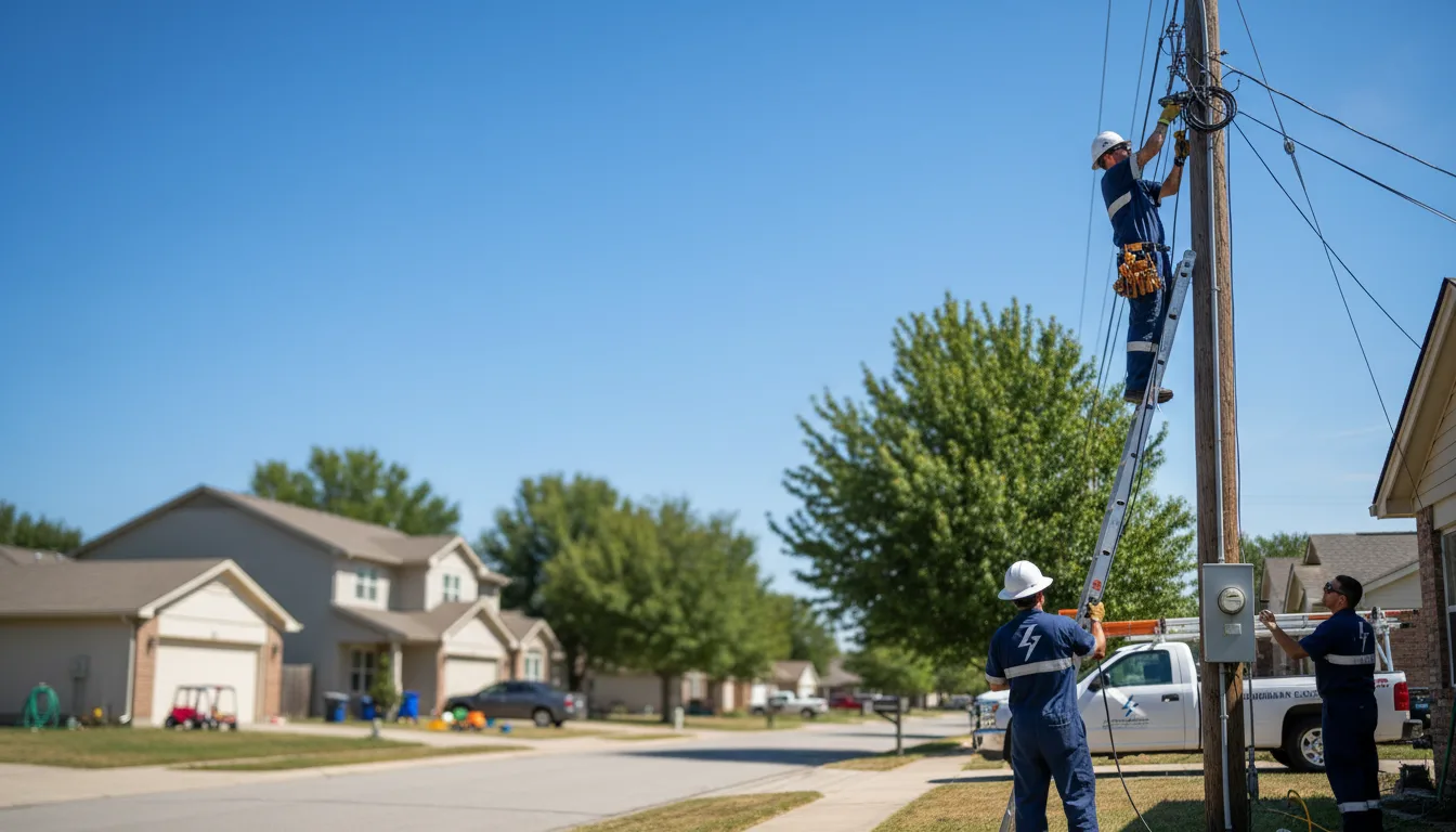 Residential electrician providing installation services in Valmeyer, IL